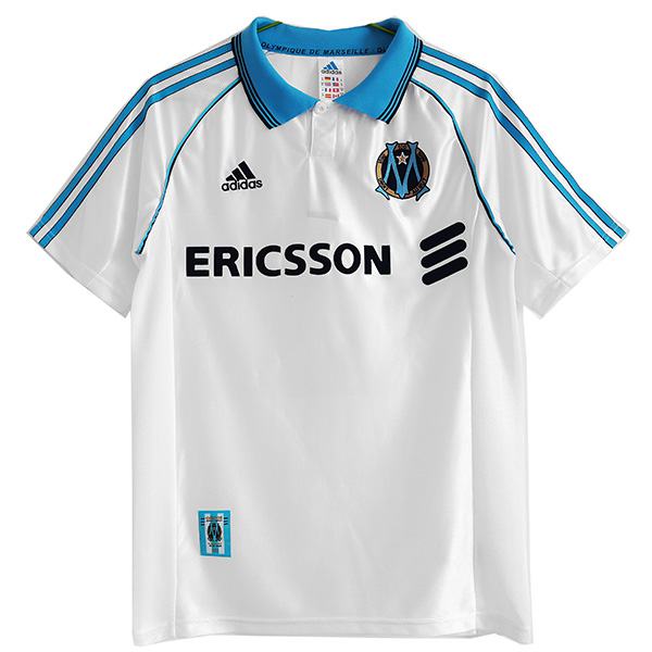 Olympique de Marseille home retro jersey men's first sportswear football tops sport shirt 1998-1999